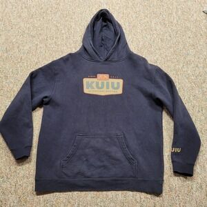KUIU Hoodie Kids XL Black Ultralight Hunting Pullover Sweatshirt Graphic Logo